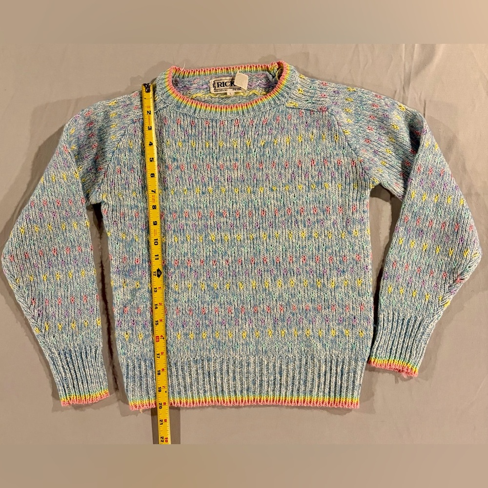 Ricki's Y2K Vintage Multicolor Crew Neck Sweater Girls Large